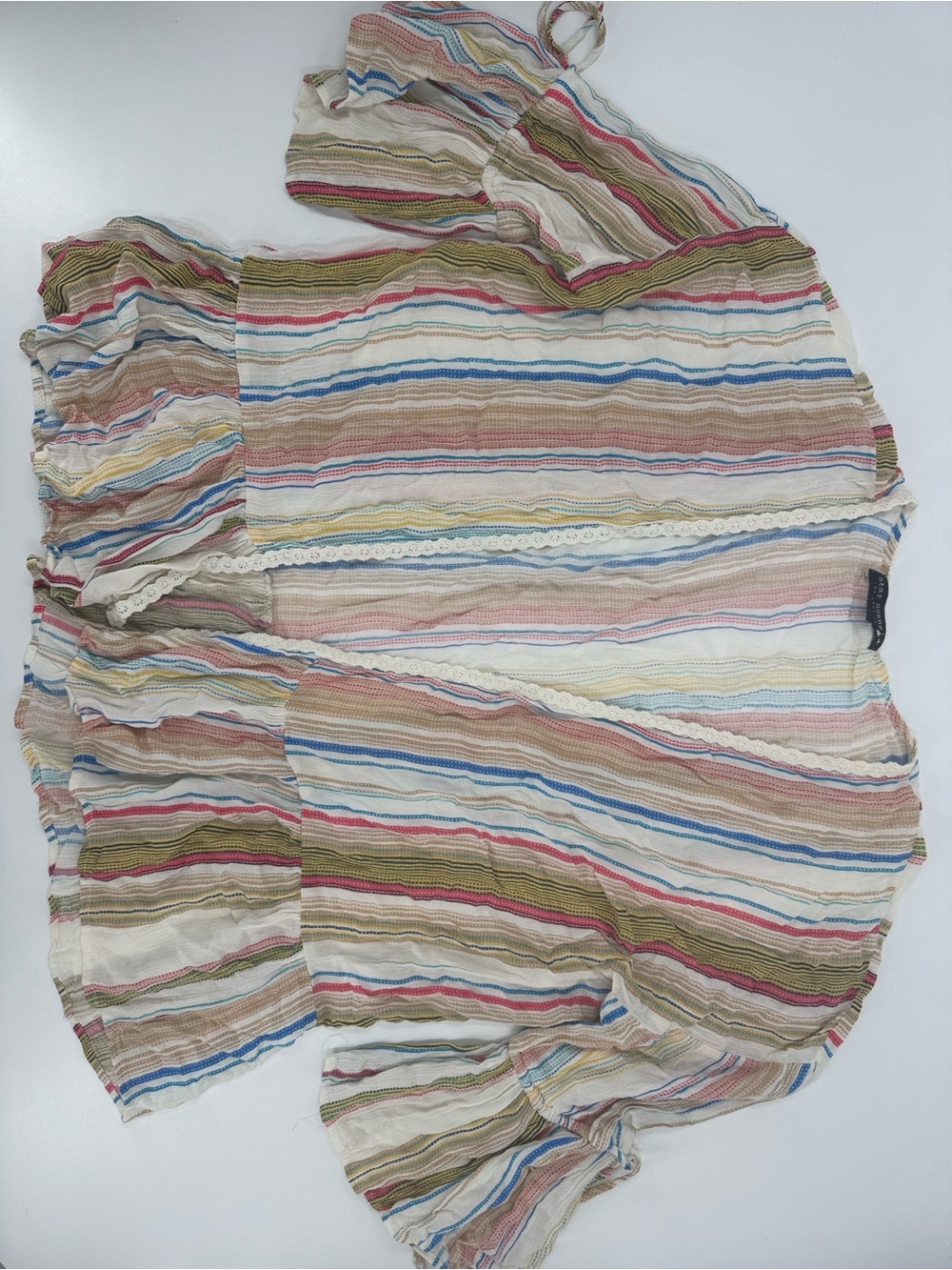 Star Scene Lightweight Striped Women’s Blouse - Multicolor Siz4 L